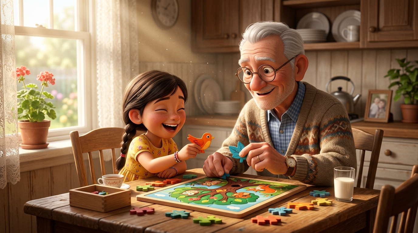 The Science of Play in Senior Brain Health: Why Intergenerational Puzzles Matter